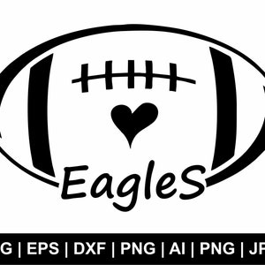 Eagles Football Svg, Eagle Svg, Eagles Mascot Svg, Football Svg, Team Mascot Svg, Sport Shirt Svg, Football Clipart, Svg Cut Files Cricut