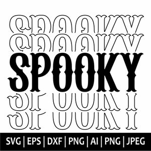 Spooky Svg, Halloween Svg, Spooky Vibes Svg, Spooky Season Svg, Spooky Shirt Svg, Witchy Svg, Spooky Clipart, Svg Cut File Cricut,Silhouette