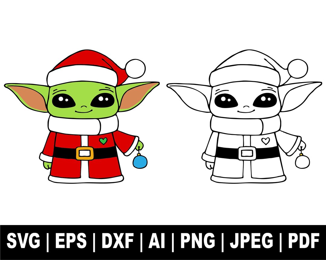 Baby Yoda Svg, Christmas Svg, Baby Yoda Png, Baby Grogu Svg, Baby Yoda