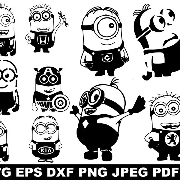 Minions Svg, Minions Bundel Svg, Minions Party, Despicable Me Svg, Minions Clipart, Minions Vector, Minions Cut File Cricut Silhouette