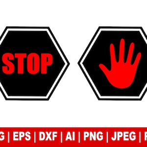 Stop Sign Svg, Stop Hand Svg, Stop Svg, Stop Sign Clipart, Bus Stop Svg, Stop Png, Svg Cut File Cricut Silhouette, Digital Download, T Shirt