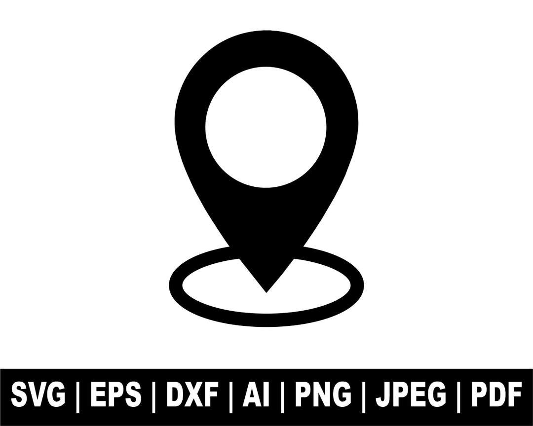 Location Icon Svg Location Pin Svg Map Point Mark Svg Etsy Israel