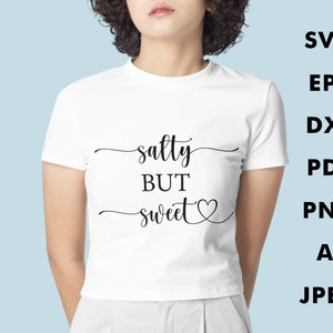 Salty But Sweet Svg, Salty Vibes Svg, Summer Svg, Beach Life Svg, Summer Quote Shirt Svg, Clipart, Salty But Sweet Png,Svg Cut Files Cricut