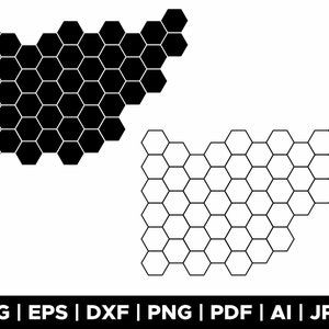 Honingraat Svg, Honing Svg, Honingraat Patroon Svg, Bijenkorf Svg, Hive Svg, Hive Clipart, Honingraat Clipart, Svg Cut Files Cricut Silhouet