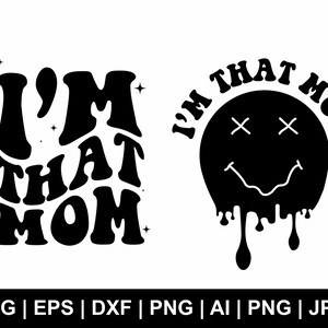 Sono quella mamma Svg, Wavy Svg, Wavy Text, Retro Svg, Momlife Svg, Dripping Face Svg, T Shirt Svg, Mom Clipart, Mama Png, Svg Cut Files Cricut