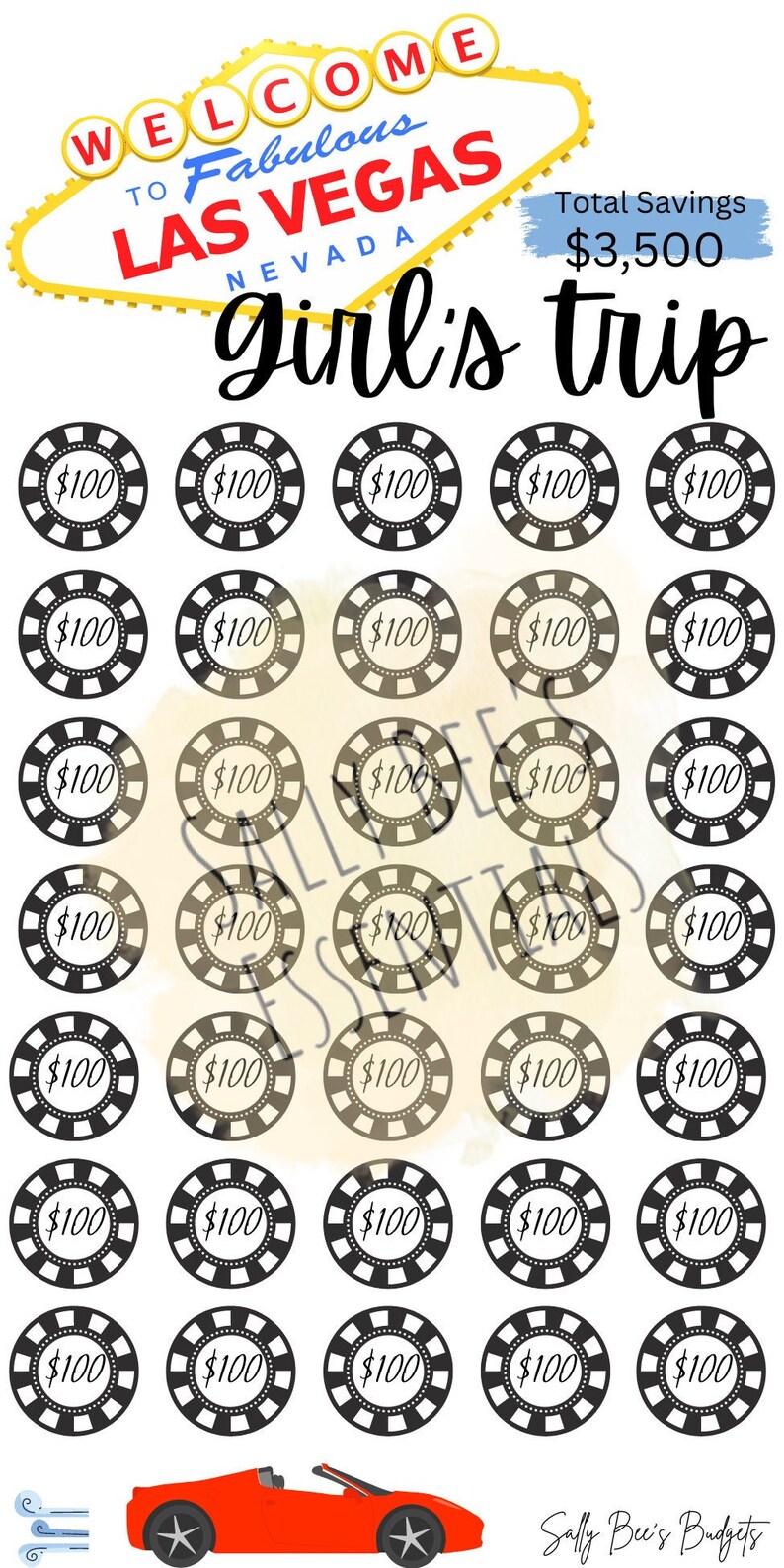 Las Vegas Savings Challenge - Etsy