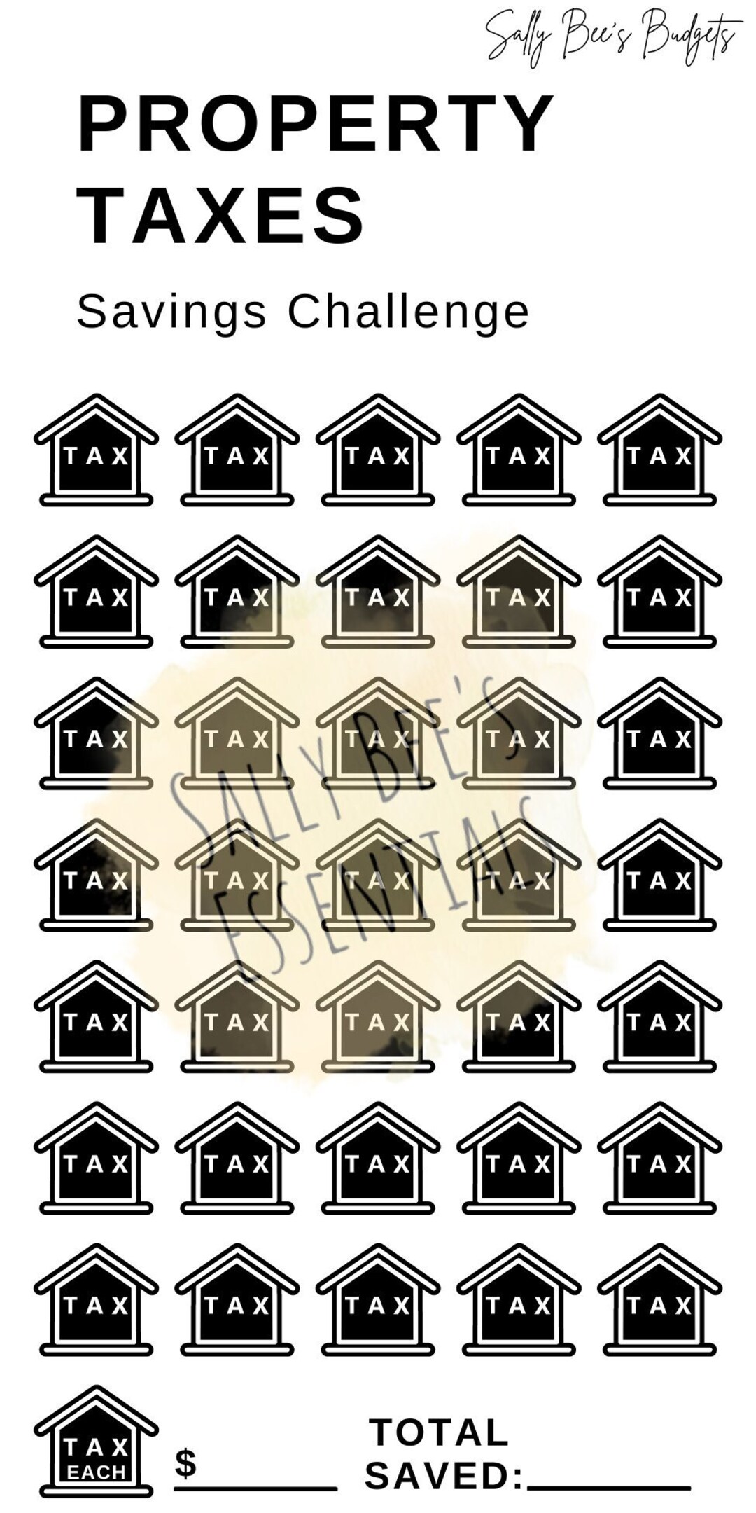 Property Taxes Savings Challenge Etsy