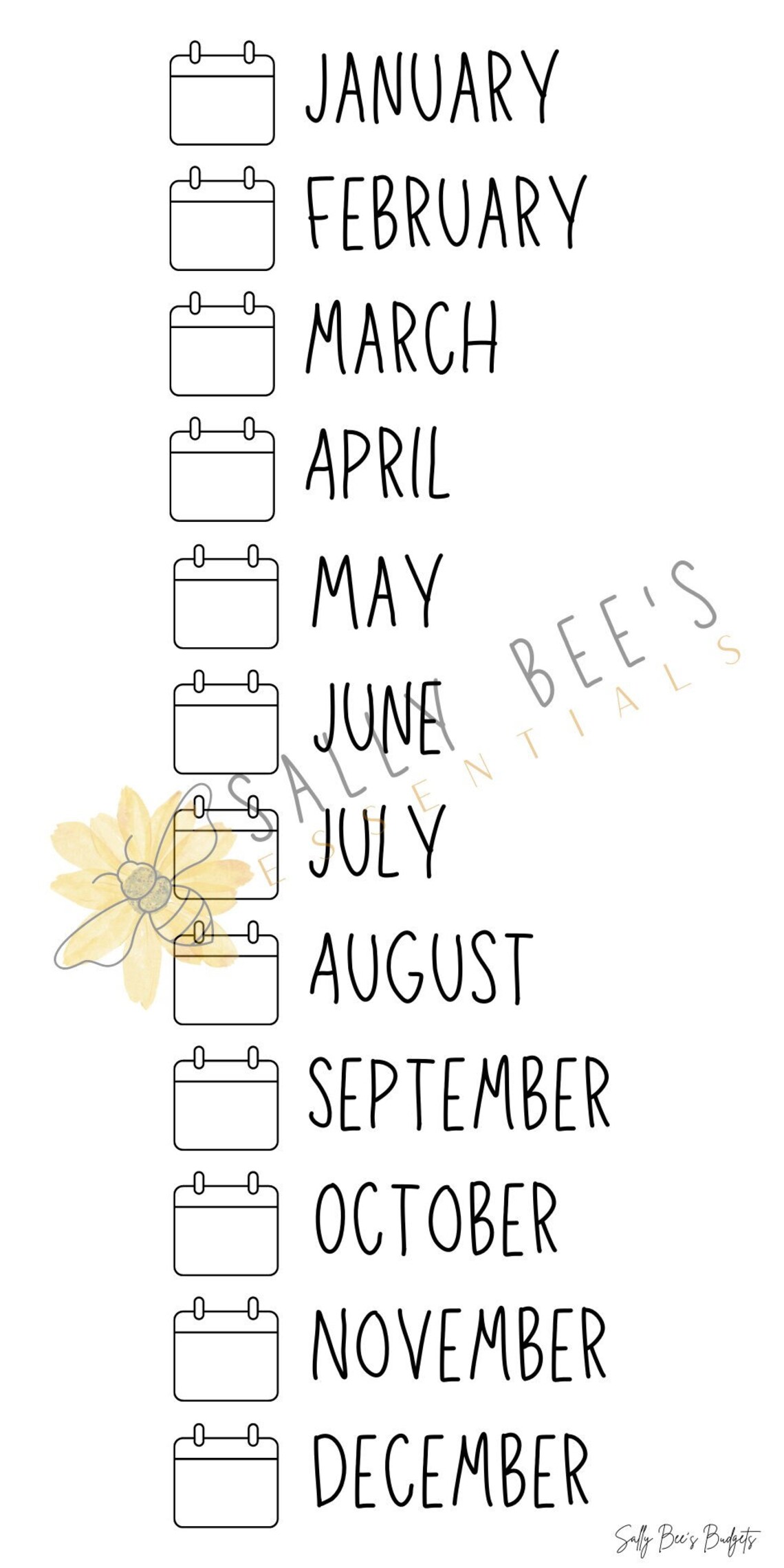 Monthly Calendar Savings Tracker - Etsy