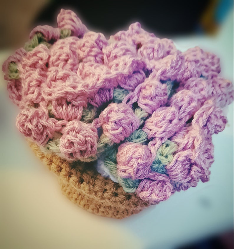 Crochet flower coasters set pattern only image 3