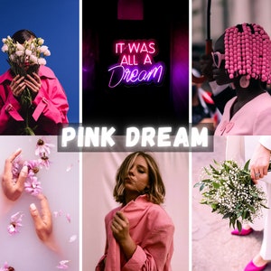Pack of 5 Pink Dream Presets for Lightroom Mobile & Desktop