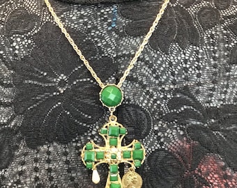 Vintage Ornate Cross Necklace