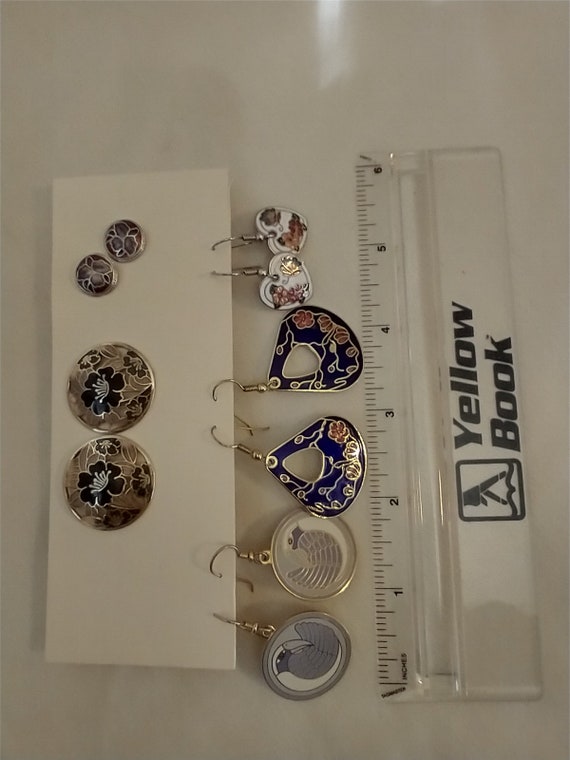 Vintage 1980's Earrings Lot of 5 pair - image 4