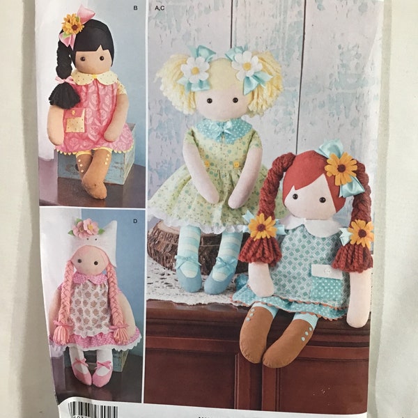 Simplicity Pattern #8402 23" Stuffed Dolls with Clothes
