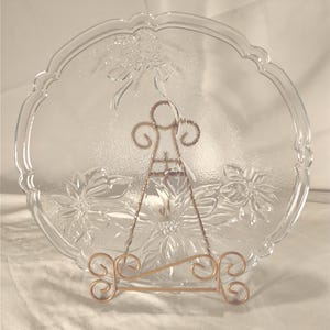 Holiday Time Poinsettia 13&quot; Glass Serving Platter