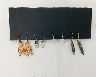Vintage 1970's Dangle Drop Earrings Lot of 4 pair