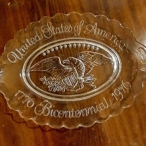 Vintage Avon Glass Bicentennial Collectible Plate