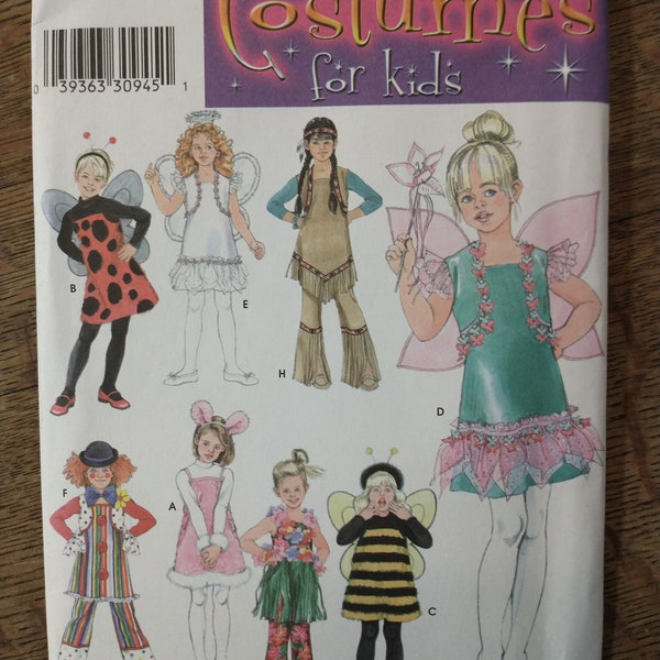 Simplicity Costumes Pattern 3654 for kids Fairy, Ladybug, Angel, ++