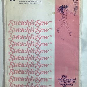 Stretch and Sew Pattern #650 Tennis Shorts hip sizes 30-46