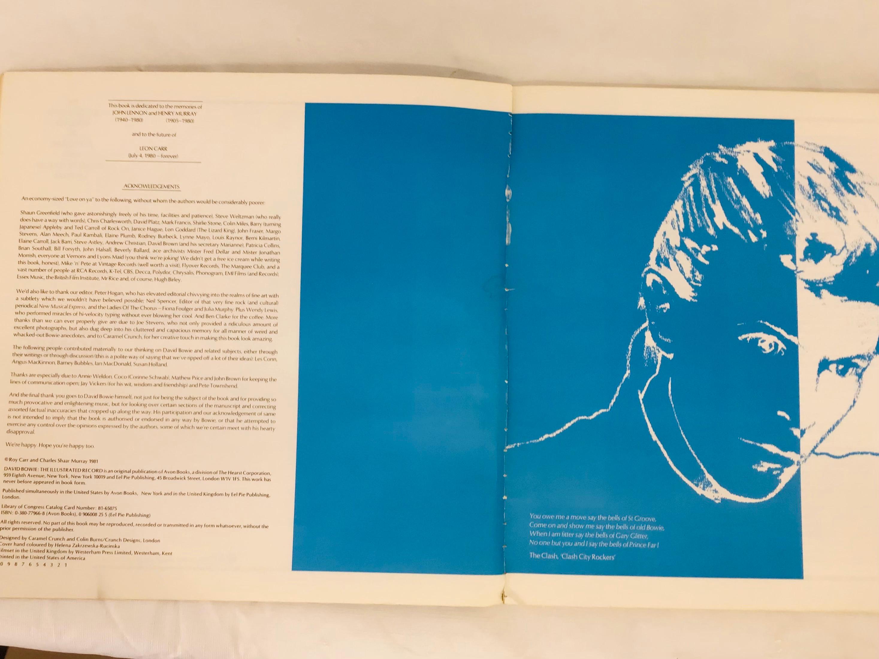 Vintage 1981 David Bowie: an Illustrated Record Book LP Vinyl Size