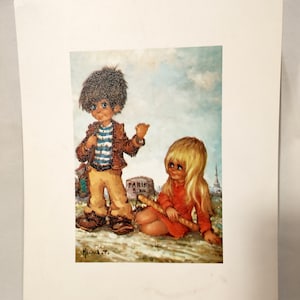 Láminas artísticas contemporáneas francesas antiguas de Michael Thomas