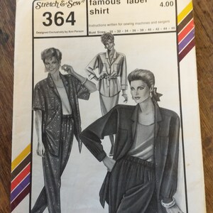 Stretch and Sew Pattern #364 Famous Label shirt Pattern
