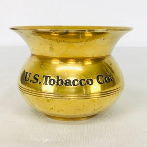 us tobacco spittoon Brass US Tabacco Co. Mini Spittoon