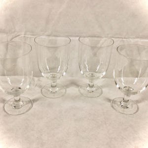 Stemmed Clear Glass Drinkware set of 4