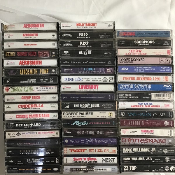 Classic Rock/Metal Cassette Tapes 1960's-1990's