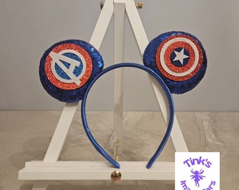 Captain America geïnspireerd Mickey Ears hoofdband