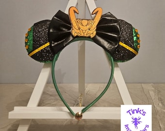 Serre-tête inspiré de Loki avec oreilles de Mickey