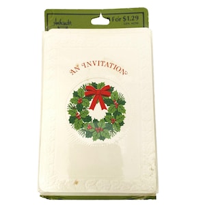 Vintage Feiertags-Weihnachtseinladung Ambassador Hallmark Cards Inc 8 Karten