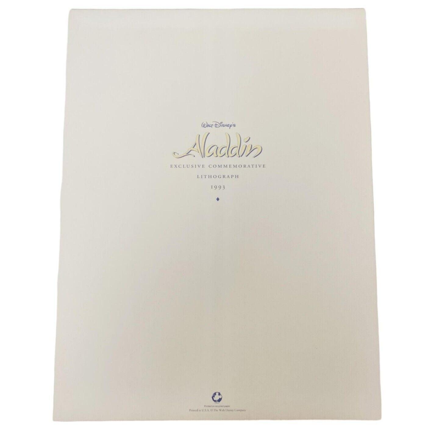 Walt Disney's "aladdin" Exclusive Commemorative Lithograph, 1993