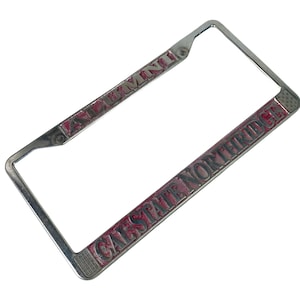ALUMNI Cal State Northridge Vintage Metal Car License Plate Frame Holder