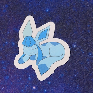 Glaceon Sticker on White Matte Paper