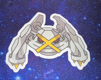 Metagross Sticker Shiny Metagross Vinyl Sticker - Etsy
