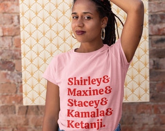 Feminist T-shirt Icons Shirley Chisholm Maxine Waters Stacey Abrams Kamala Harris Ketanji Brown Jackson T-Shirt Trendy Womens Graphic Tee