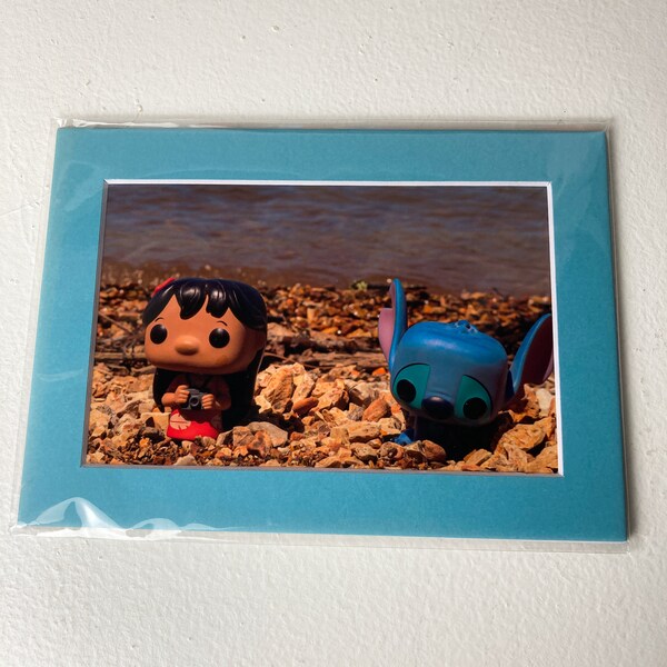 Lilo and Stitch/Cartoon/Inspired/Mini Print/Wall Art/Photography/Framed Print/Physical Product/Geek/Home Decor/Disney/Beach Aesthetic/Cute.