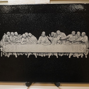 Peinture gravée au laser / La Cène / Tailles multiples
