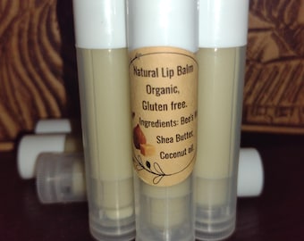 Bálsamo labial natural, orgánico, sin gluten y sin sabor: ¡3 ingredientes!