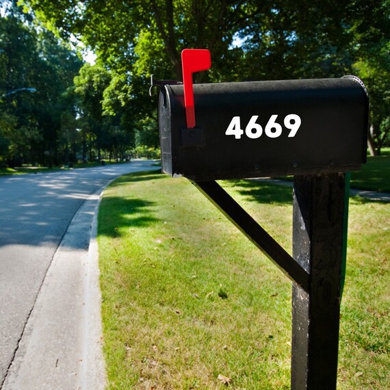 Custom Vinyl Decal Numbers for Mailbox With Free Shipping Etsy