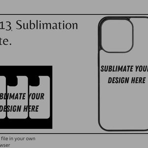 Sublimation Phone Case iPhone 13 Template