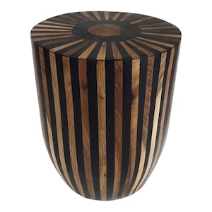 Handmade Moroccan coffee table, Unique Wood Side Table, Unique coffee table,   Stunning Table Add Charm to Your Room, Wood Striped Stool