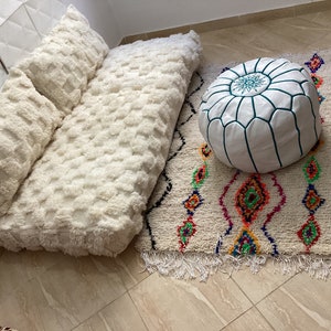 White Moroccan Floor Couch 3-4-5-6 Ft/70cm/15cm) + Cushions, Moroccan Floor Sofa Unstuffed compatible with CustomFoamCushion foam store.