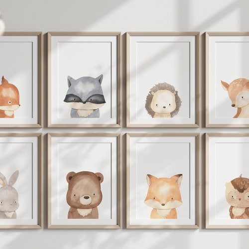 Woodland Nursery Prints Forest Animal Printable Wall Art Etsy Canada