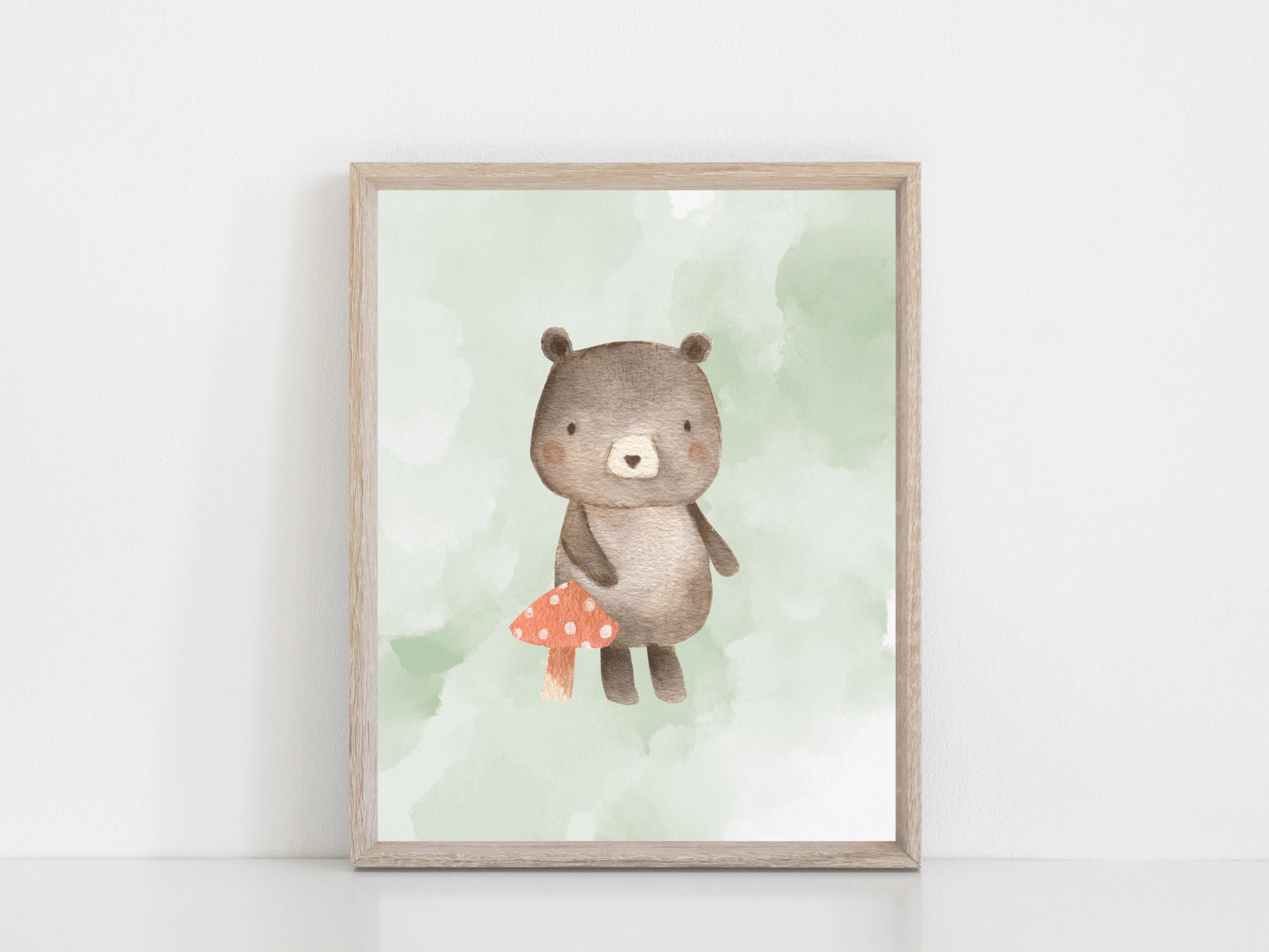 Woodland Nursery Set of 3 Wall Decor, DIGITAL ART PRINT, Kids Room Wall ...