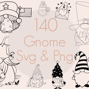 Gnome Svg Bundle / Natale Gnome Svg / San Valentino Gnome Svg / Shamrock Gnome Svg / Gnome Png / Gnome Clipart / Uso commerciale incluso