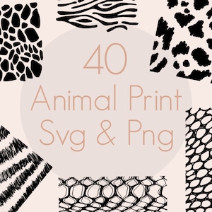 Animal Print Svg Bundle | Animal Skin Svg Bundle | Leopard Print Svg | Cheetah Print Svg | Snake Svg | Tiger Svg | Zebra Svg |Commercial Use