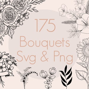 Flower Bouquets Svg Bundle | Botanical Svg | Flower Bouquets Clipart | Botanical Clipart | Floral Svg Bundle | Commercial Use Included