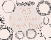 Floral Wreath SVG Bundle: 165 Flower Frame Designs (Commercial Use)