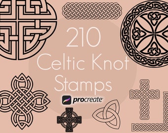 Celtic Knot Procreate Stamps, Irish Procreate Stamps, Trinity Procreate Stamps, Viking Tattoo, Tattoo Procreate Stamps, Commercial Use